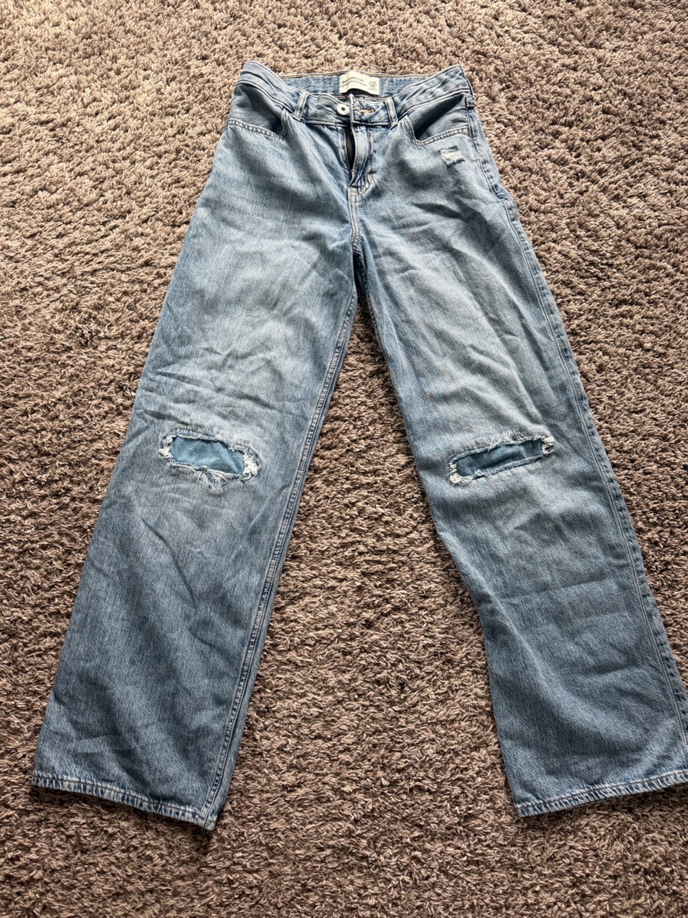 Abercrombie Kids wide leg Distressed Jeans